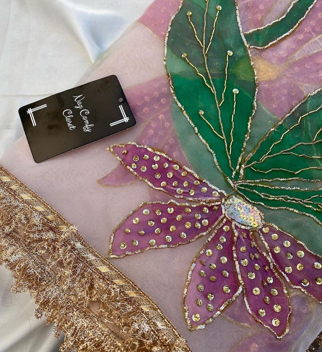 Handpainted embellished dupatta