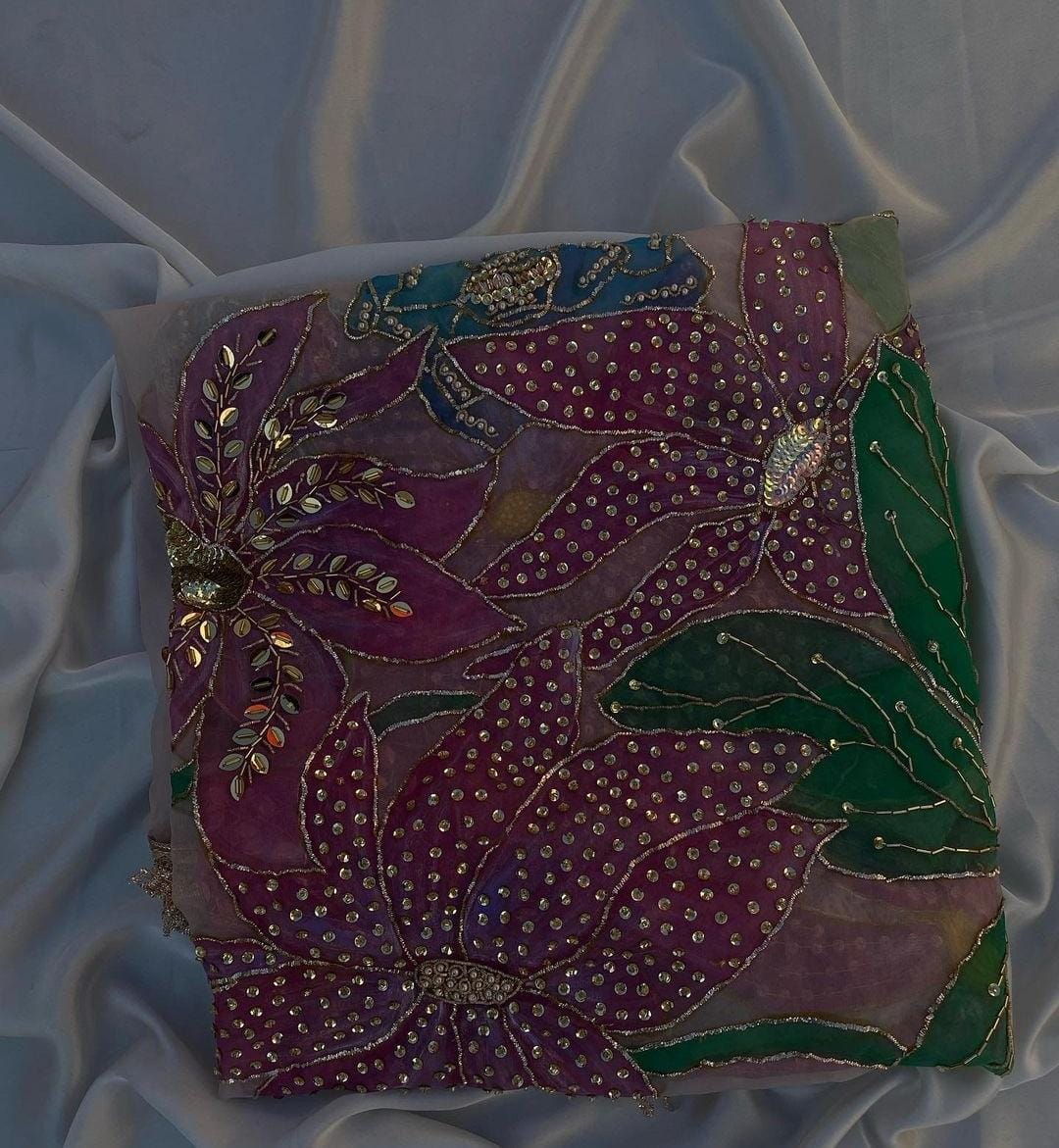 Handpainted embellished dupatta